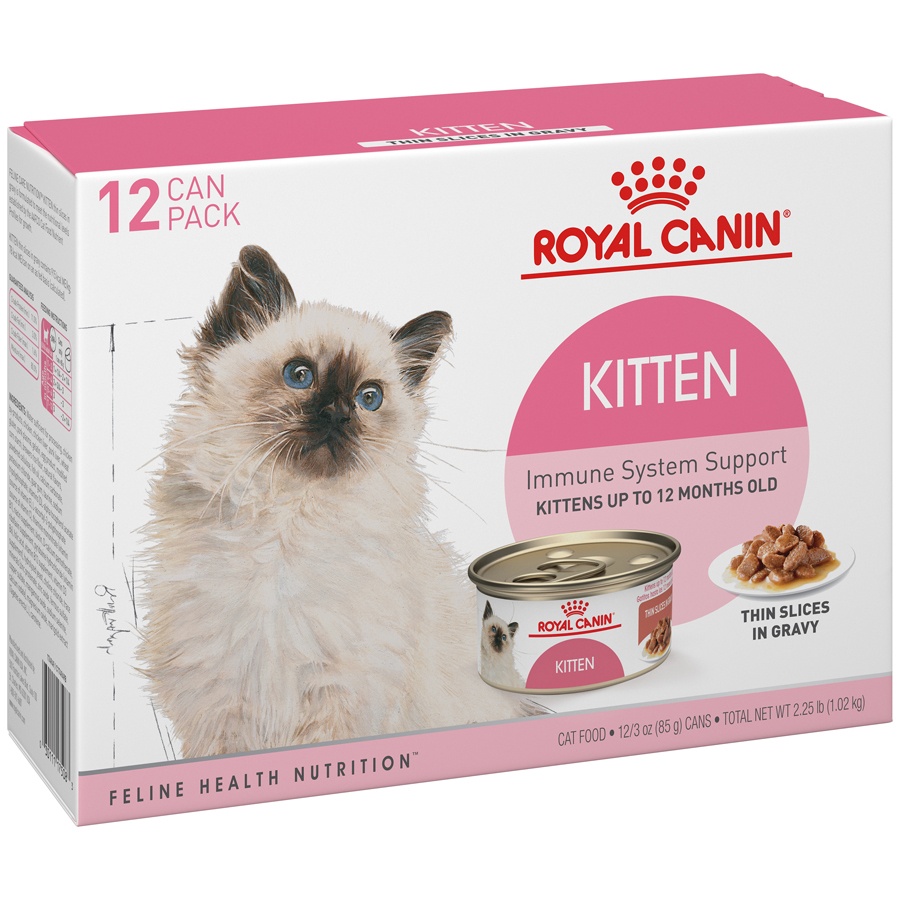 slide 2 of 9, Royal Canin Feline Health Nutrition Thin Slices in Gravy Variety Pack Wet Kitten Food, 12 ct; 3 oz