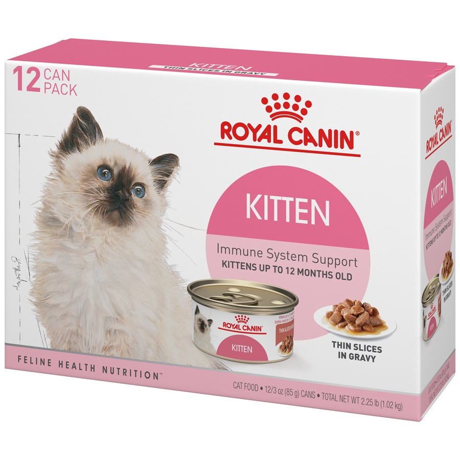 slide 3 of 9, Royal Canin Feline Health Nutrition Thin Slices in Gravy Variety Pack Wet Kitten Food, 12 ct; 3 oz