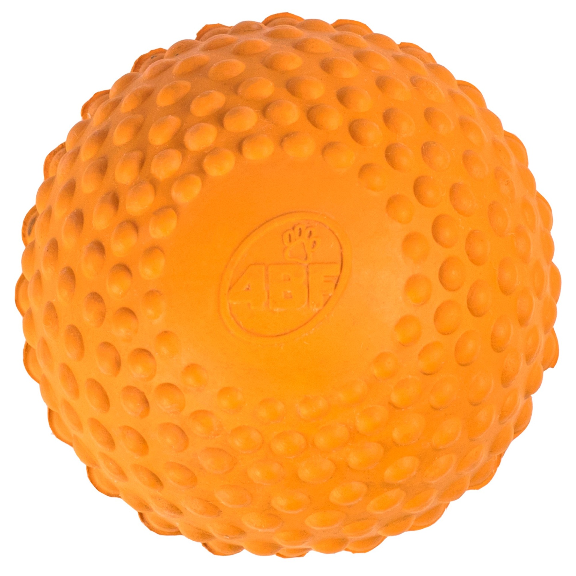slide 1 of 1, 4BF Bumpy Ball Orange Dog Toy, extra small