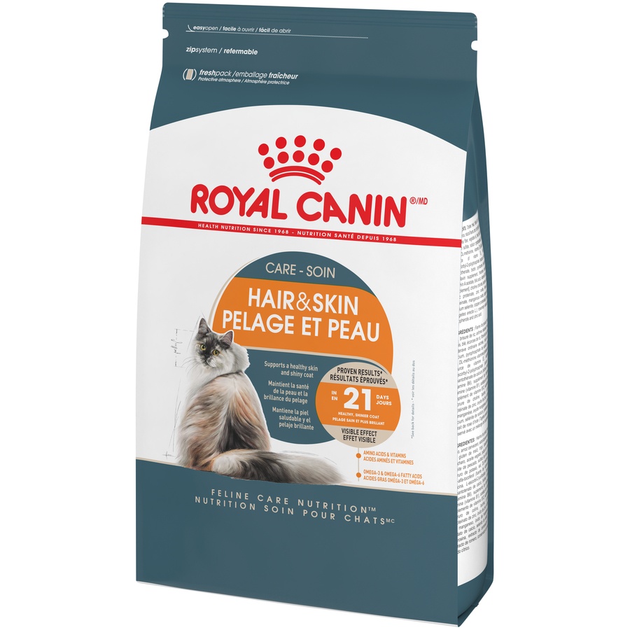 slide 7 of 9, Royal Canin Feline Care Nutrition Hair & Skin Care Adult Dry Cat Food, 7 lb