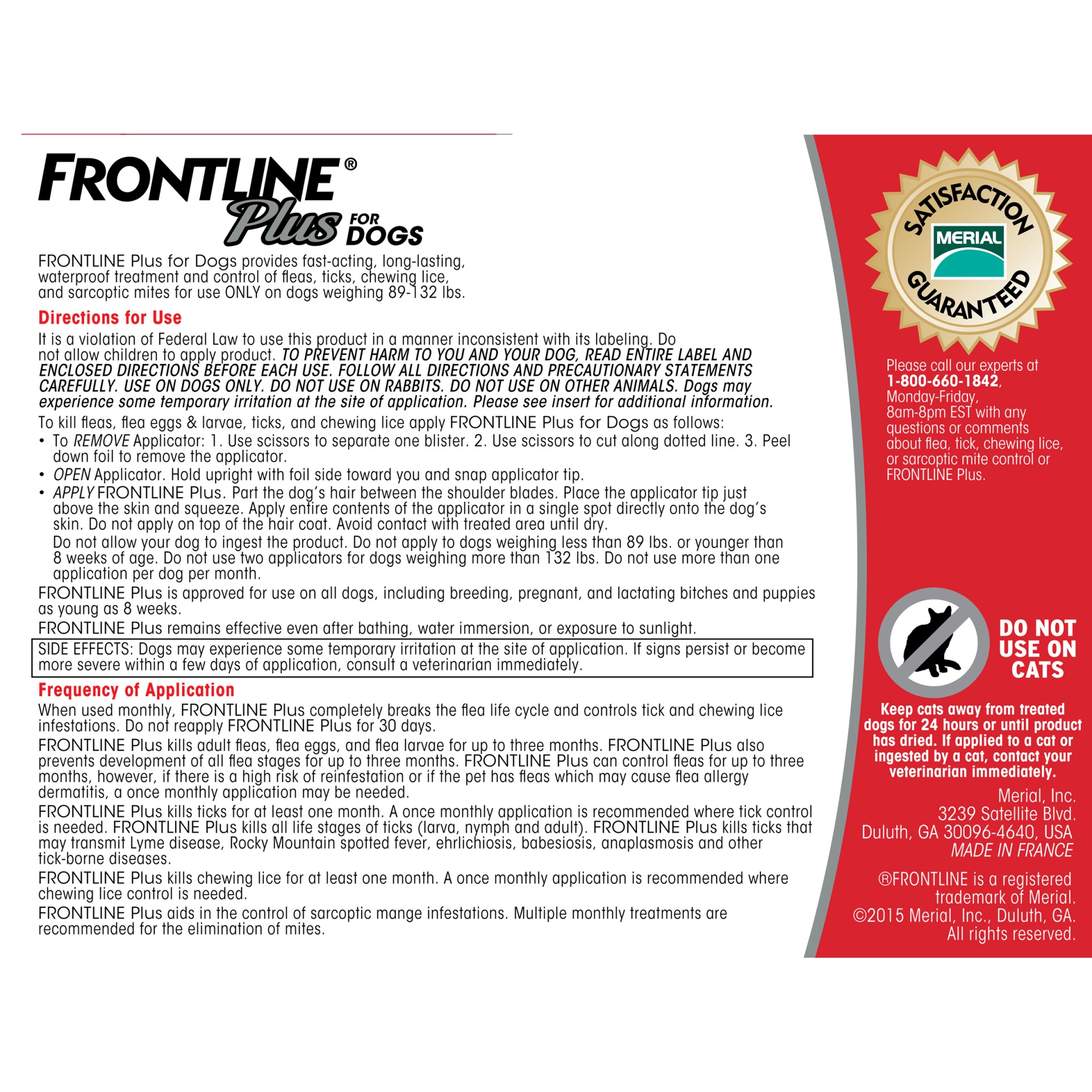 slide 2 of 6, Frontline Plus Flea and Tick Treatment for Extra Large Dogs, 6 ct