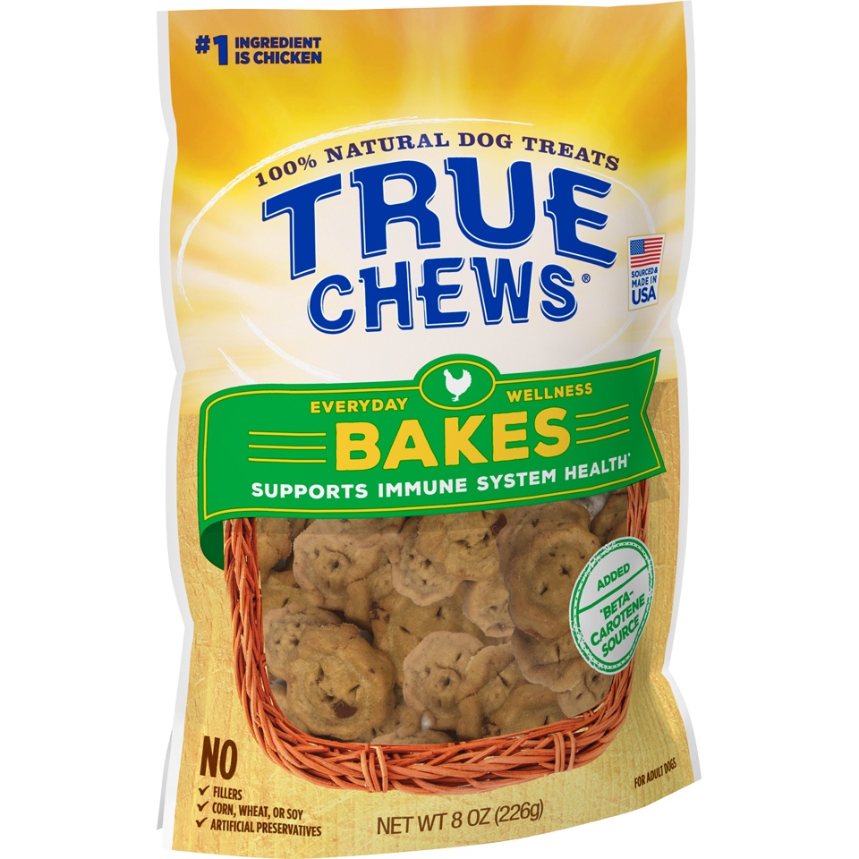 slide 3 of 6, True Chews Everyday Wellness Bakes Supports Immune Health Dog Treats, 8 oz