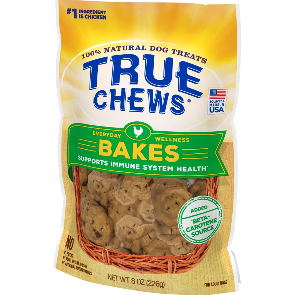 slide 4 of 6, True Chews Everyday Wellness Bakes Supports Immune Health Dog Treats, 8 oz