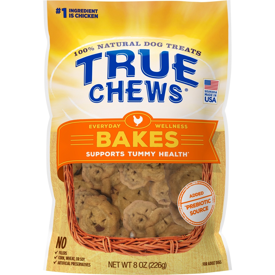 slide 2 of 6, True Chews Everyday Wellness Bakes Supports Tummy Health Dog Treats, 8 oz