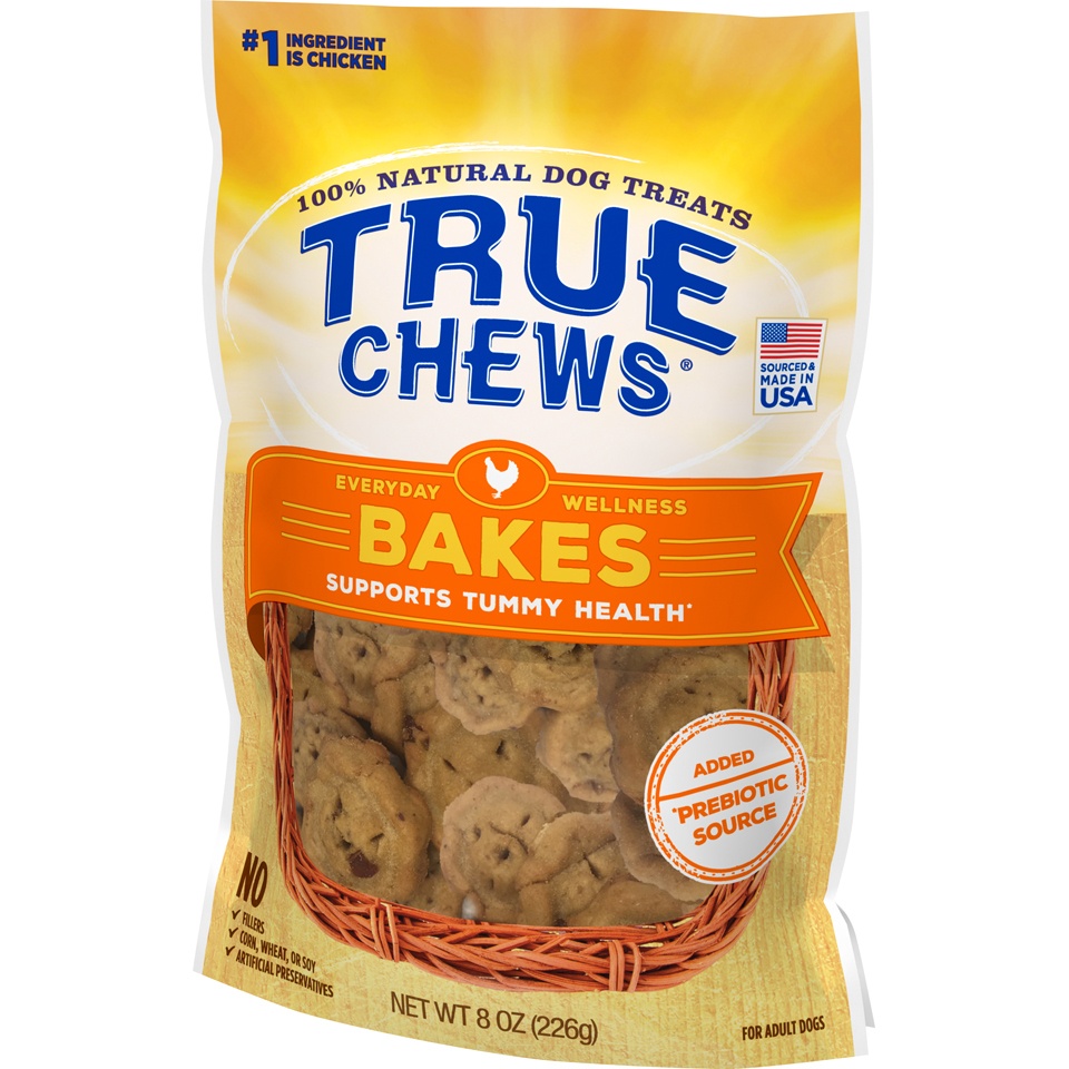 slide 4 of 6, True Chews Everyday Wellness Bakes Supports Tummy Health Dog Treats, 8 oz