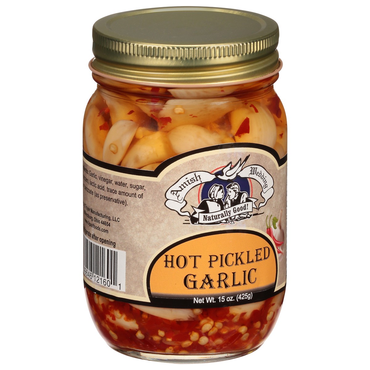 slide 2 of 9, Amish Wedding Hot Pickled Garlic 15 oz, 15 oz