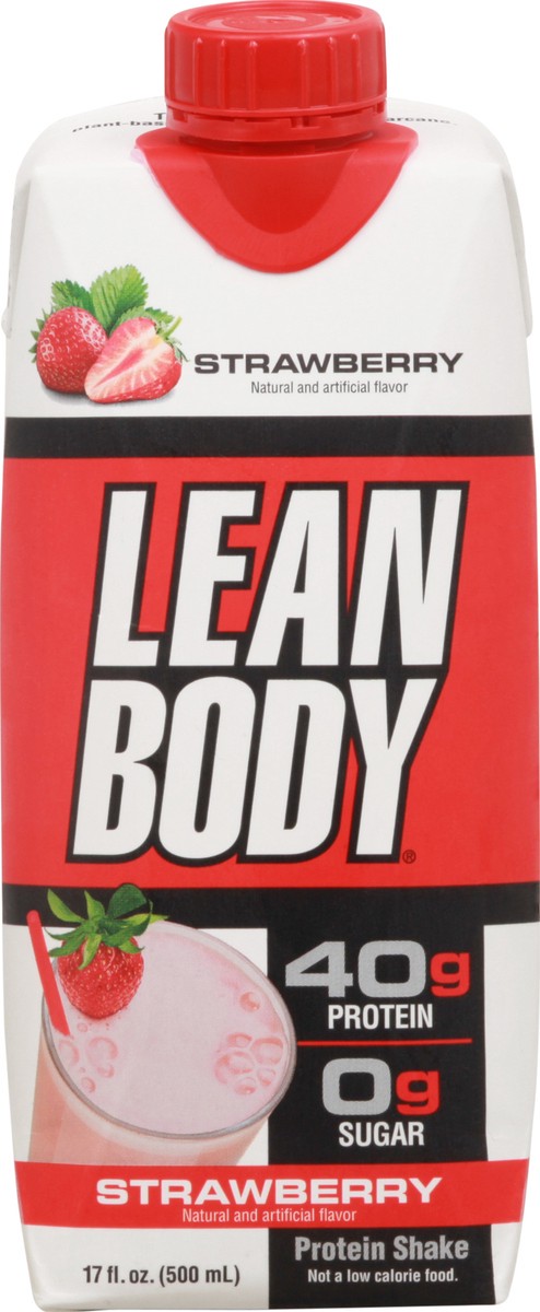 slide 6 of 9, Lean Body Strawberry Protein Shake 17 fl oz, 17 fl oz