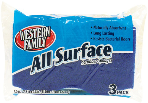 slide 1 of 1, Western Family Scrubber All Surface Large, 3 ct