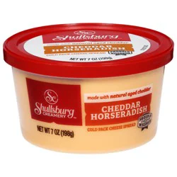 Shullsburg Creamery Cold Pack Cheddar Horseradish Cheese Spread 7 oz