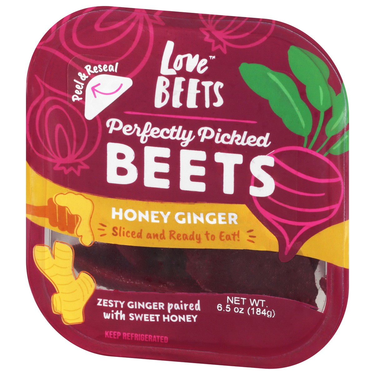 slide 2 of 9, Love Beets Honey Ginger Beets 6.5 oz, 6.5 oz