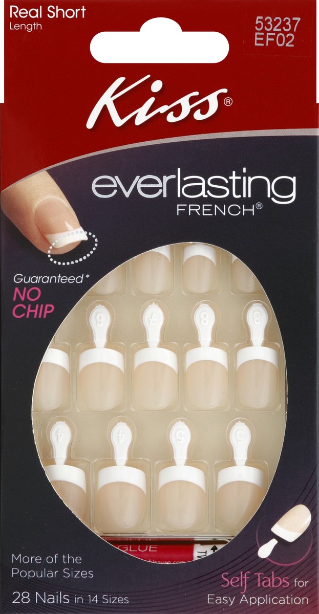 slide 4 of 5, KISS Everlasting French Nail Kit - Always, 28 pc