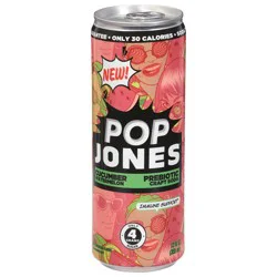 Pop Jones Cucumber Watermelon Prebiotic Craft Soda - 12 fl oz