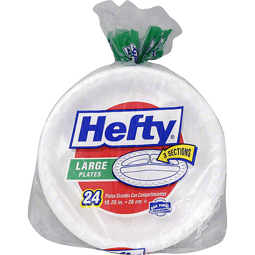 slide 1 of 1, Hefty Everyday Soak Proof Compartmen, 24 ct