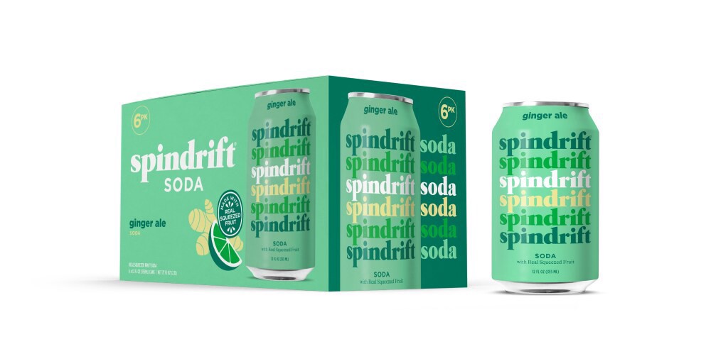 slide 1 of 1, Spindrift® Soda Ginger Ale Soda Cans, 6 ct; 12 fl oz