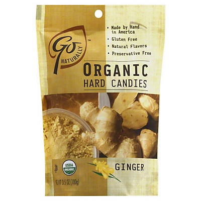 slide 1 of 1, Go Naturally Organic Ginger Hard Candies, 3 oz