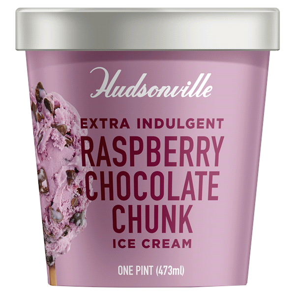 Hudsonville Raspberry Chocolate Chunk Ice Cream 16 oz | Shipt