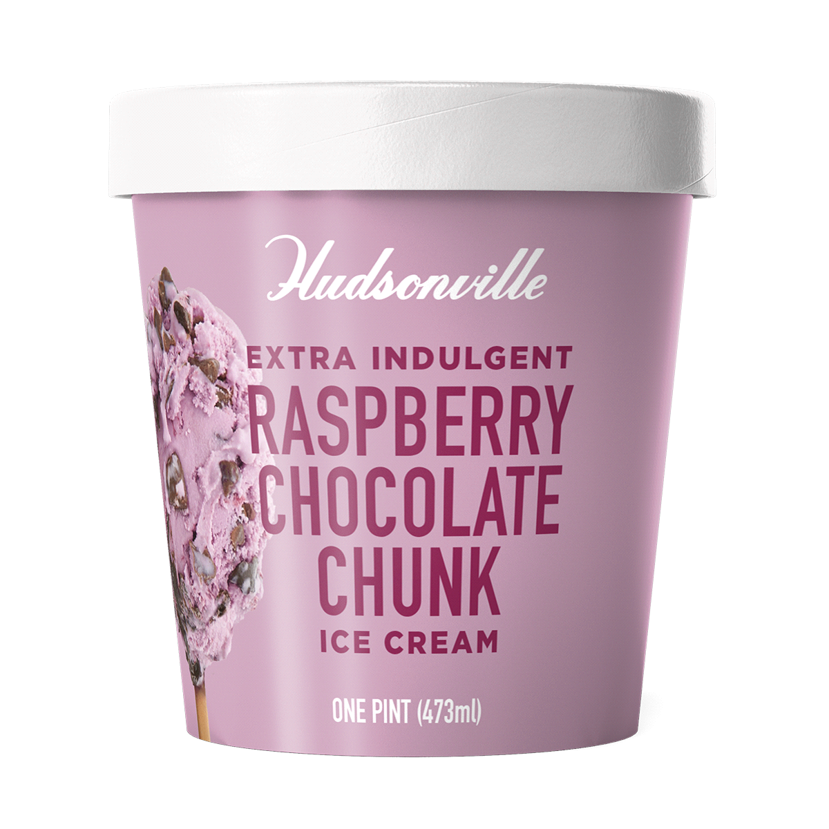 slide 1 of 1, Hudsonville Raspberry Chocolate Chunk Ice Cream, 16 oz
