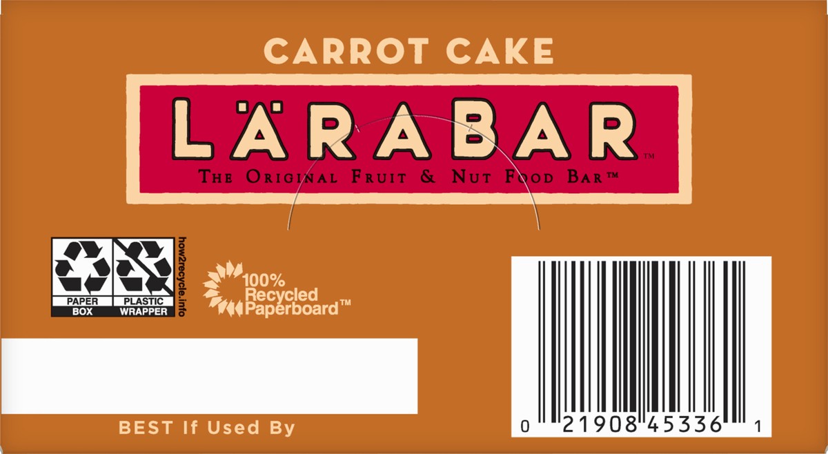 slide 5 of 12, LÄRABAR Carrot Cake Fruit & Nut Food Bar 16 ea, 16 ct