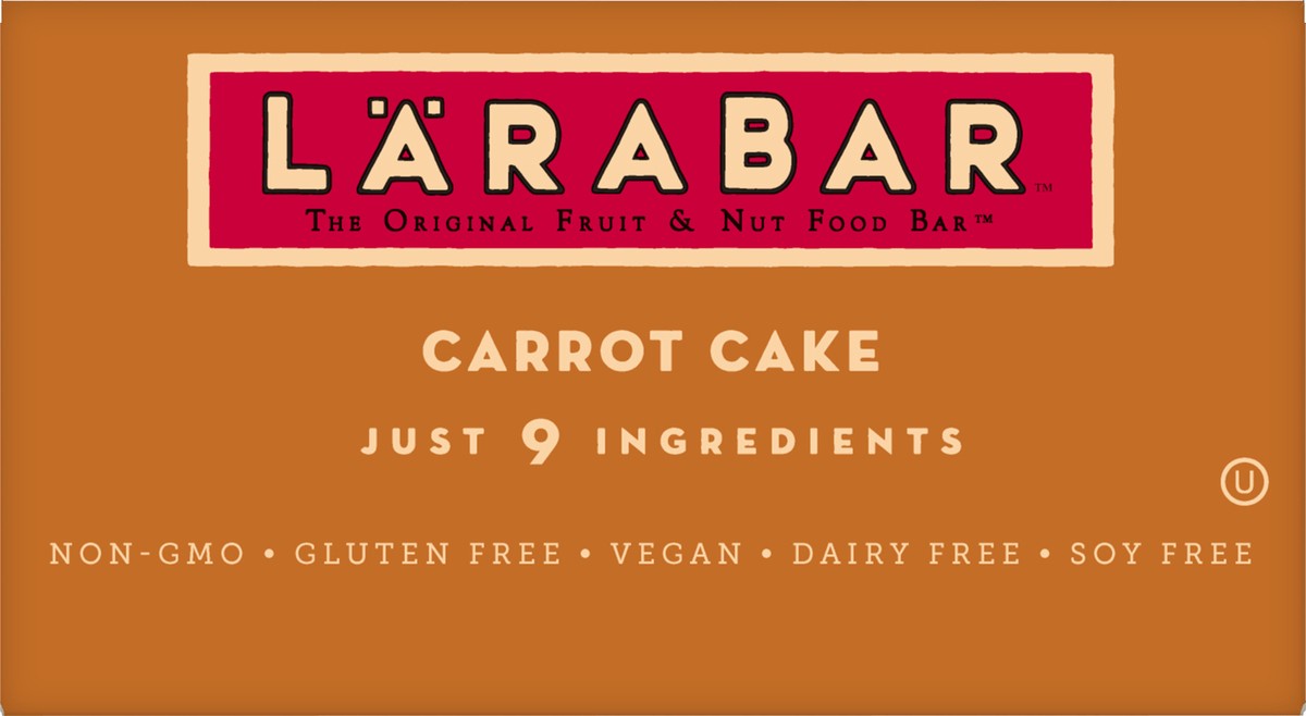 slide 6 of 12, LÄRABAR Carrot Cake Fruit & Nut Food Bar 16 ea, 16 ct