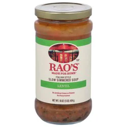 Rao's Homemade Italian Style Slow Simmered Lentil Soup 16 oz