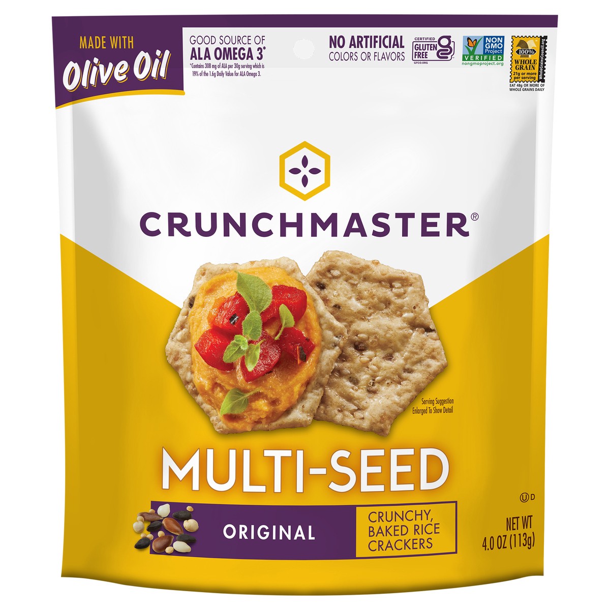 slide 1 of 6, Crunchmaster Multi-Seed Original, 4 oz
