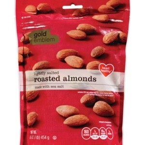 slide 1 of 1, CVS Gold Emblem Roasted & Lightly Salted Almonds, 16 oz