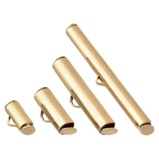 slide 1 of 3, Mixed Metal Slider End Tubes By Bead Landing, 8mm-38mm