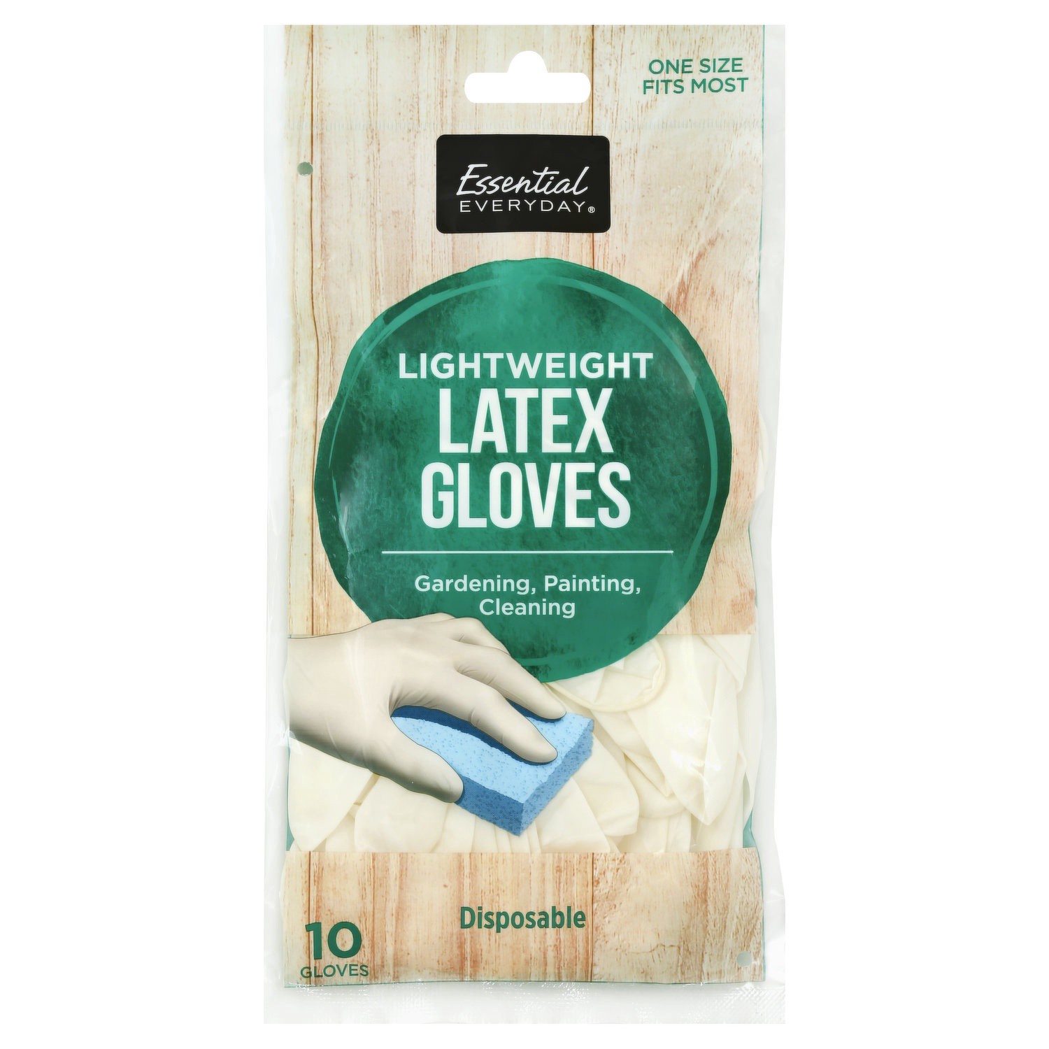 slide 1 of 1, Essential Everyday Disposable Vinly Latex Glove, 10 ct