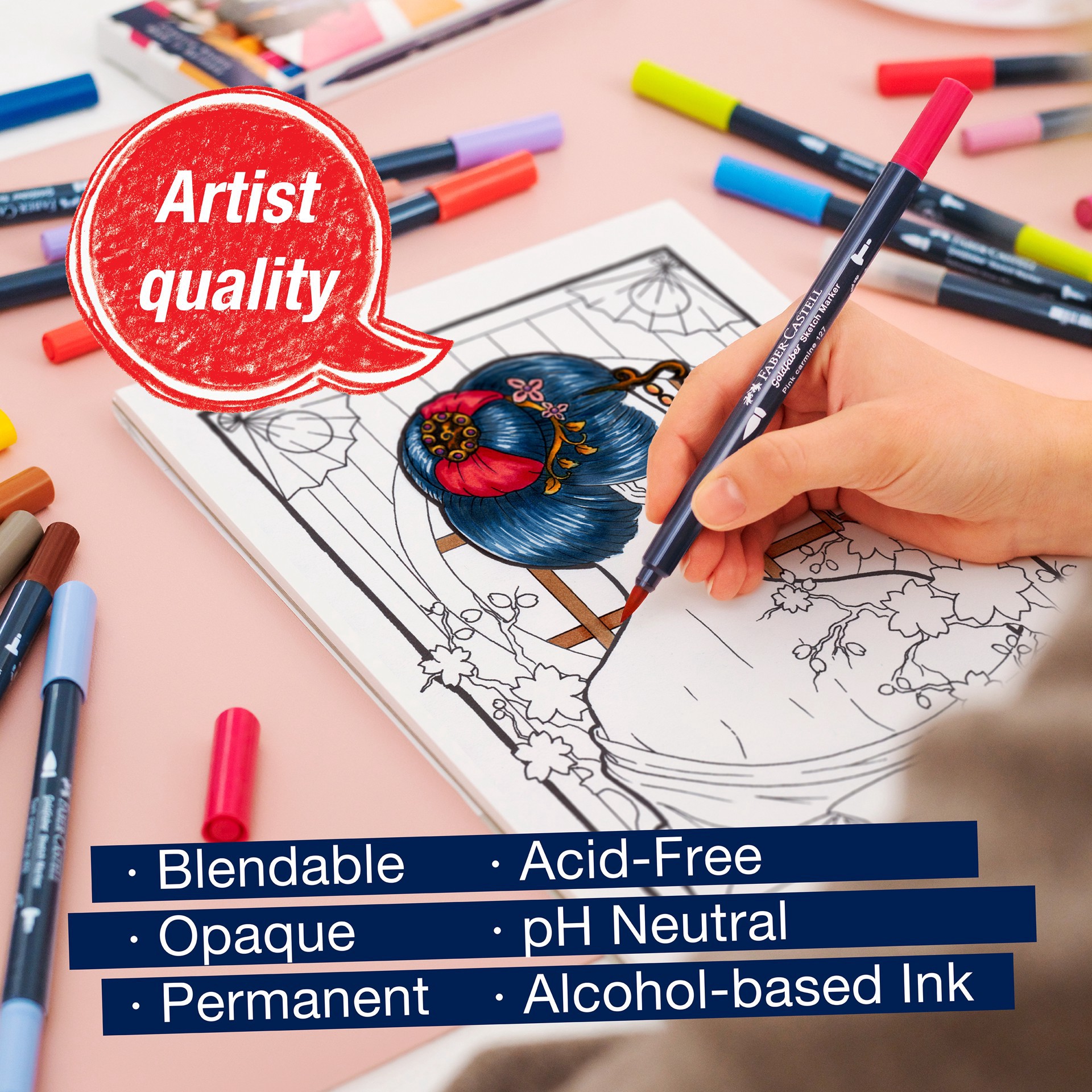 slide 5 of 7, Faber-Castell Manga Goldfaber Sketch Markers, 1 ct