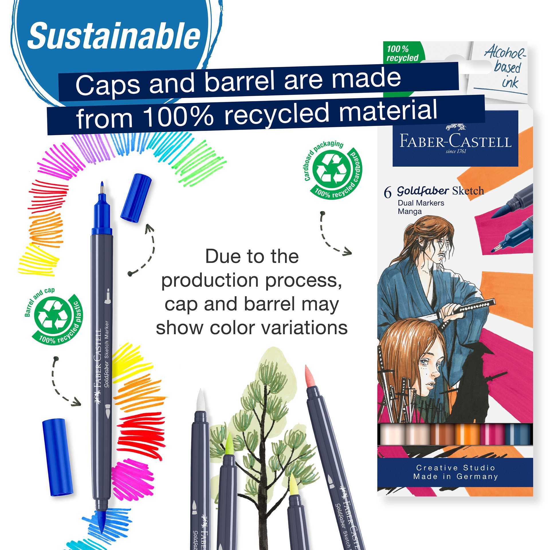 slide 6 of 7, Faber-Castell Manga Goldfaber Sketch Markers, 1 ct