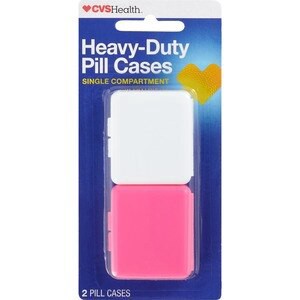 slide 1 of 1, CVS Health Heavy-Duty Single Compartment Pill Case, 2 Ct, 1 ct