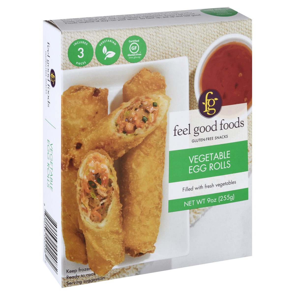 slide 5 of 9, Feel Good Foods Vegetable Egg Rolls 9 oz, 1 ct