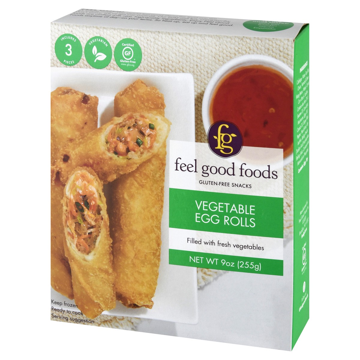 slide 7 of 9, Feel Good Foods Vegetable Egg Rolls 9 oz, 1 ct