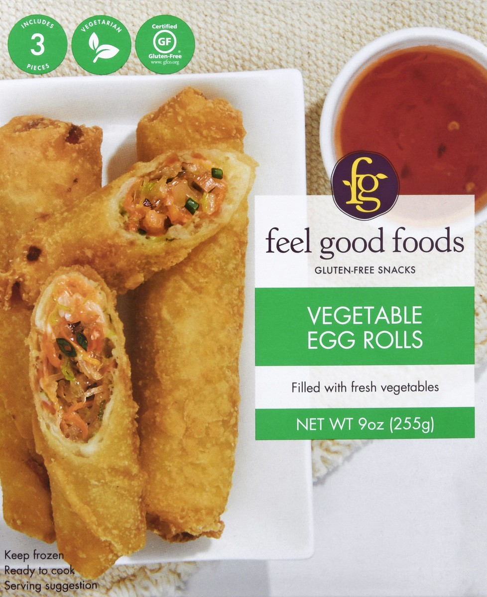 slide 3 of 9, Feel Good Foods Vegetable Egg Rolls 9 oz, 1 ct