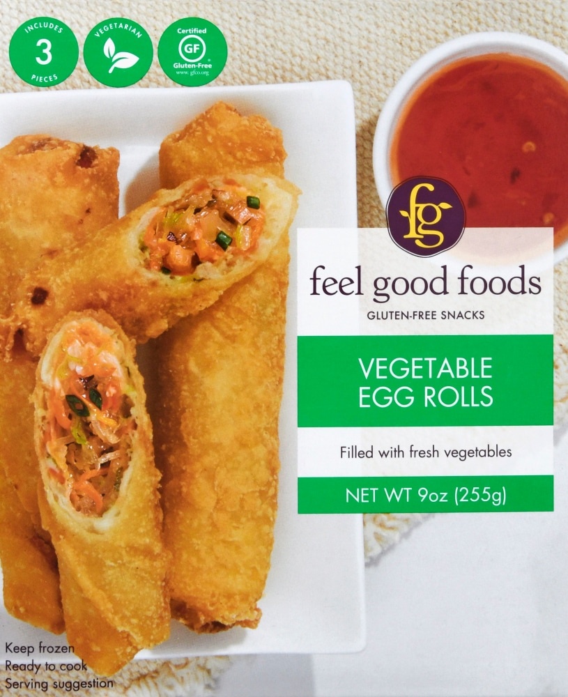 slide 1 of 6, Feel Good Foods Gluten Free Vegetable Egg Rolls, 9 oz