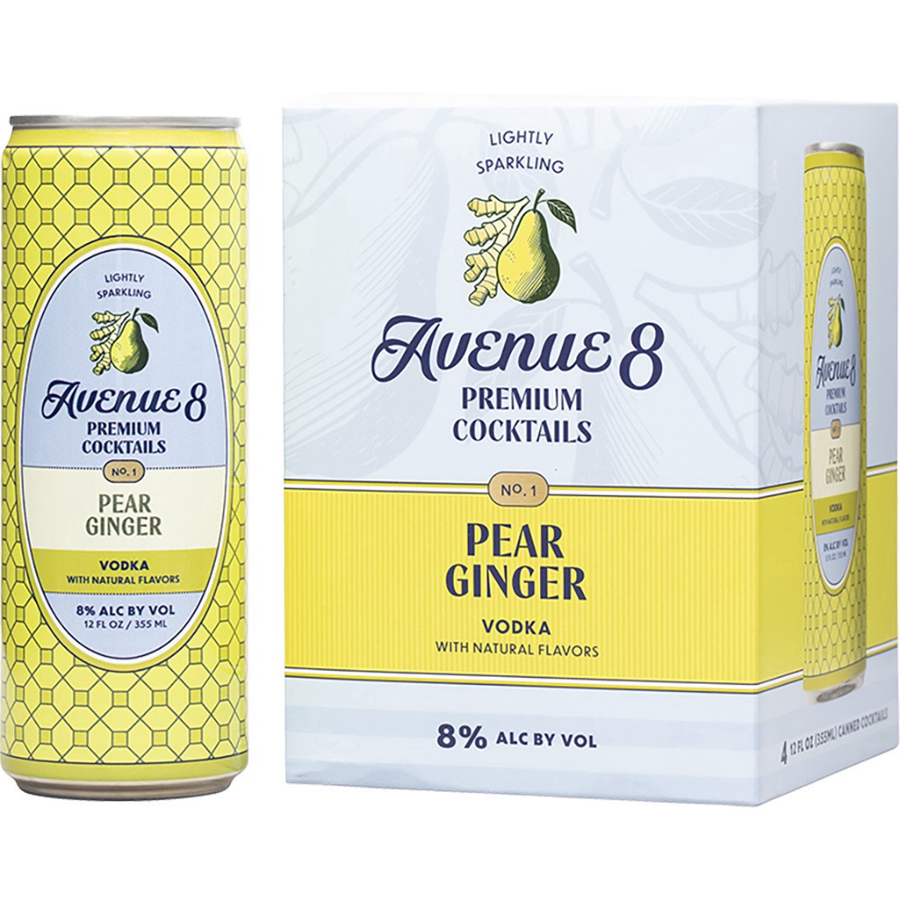 slide 1 of 1, Avenue 8 Pear Ginger, 4 ct; 12 oz