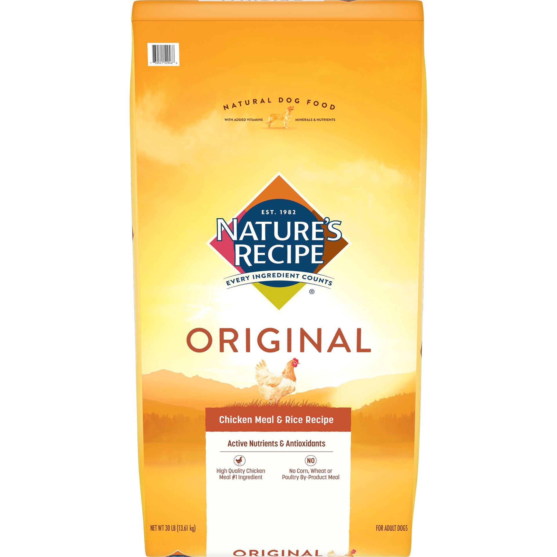 slide 1 of 7, Nature's Recipe Chicken Meal & Rice Recipe Dry Dog Food for Adult Dogs, 30 Pounds, 30 lb