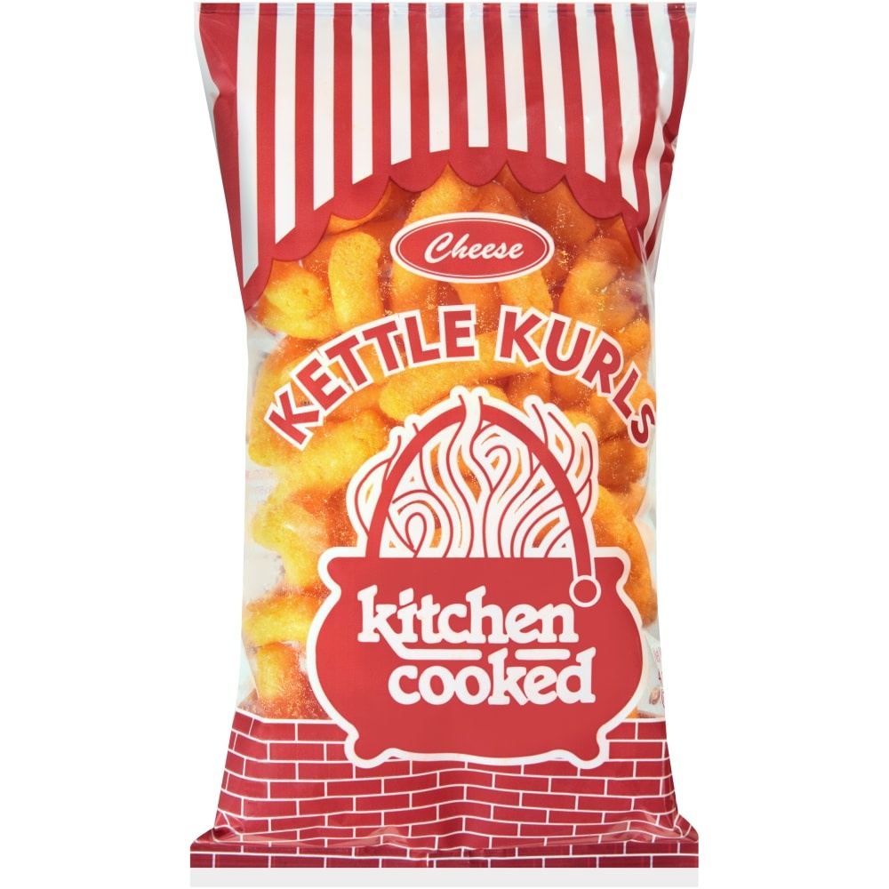 slide 1 of 1, Kitchen Cooked Cheese Kettle Kurls, 4 oz