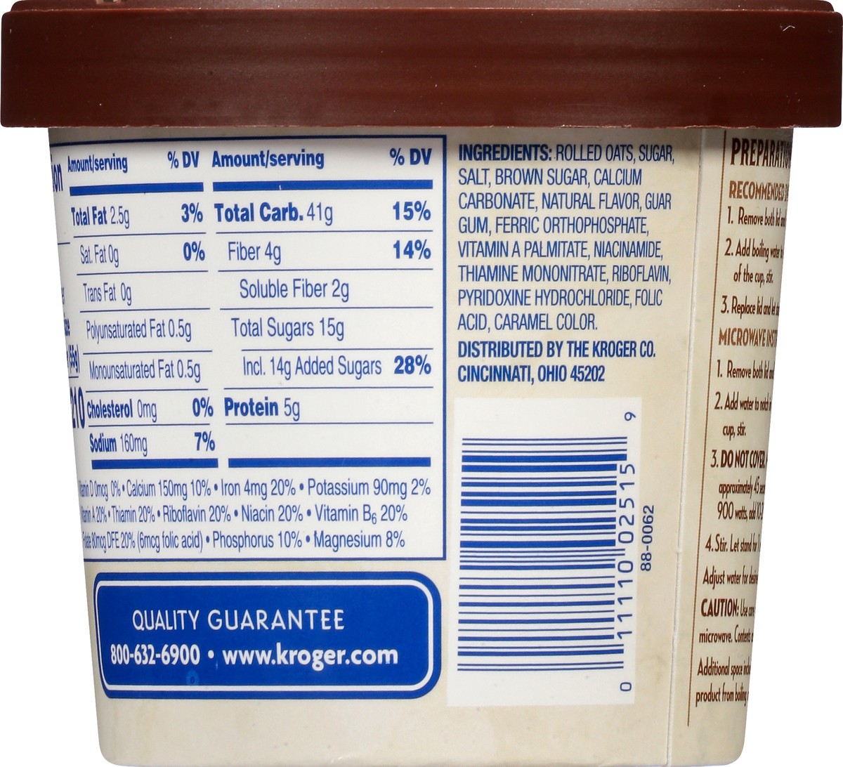 slide 4 of 11, Kroger Maple & Brown Sugar Instant Oatmeal, 1.94 oz