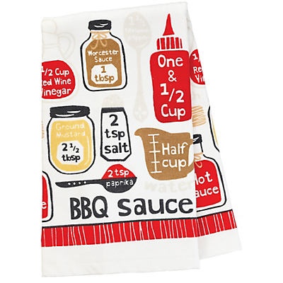 slide 1 of 1, Ritz BBQ Sauce Recipe Print Kitchen Towel, 1 ct