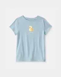Carter's Girls Duck Graphic Tee - Blue XS