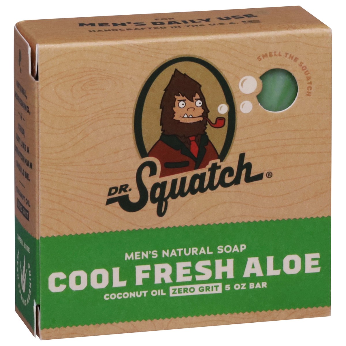 slide 11 of 12, Dr. Squatch Zero Grit Cool Fresh Aloe Men's Natural Soap 5 oz, 5 oz