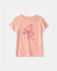 Carter's Girls Mermaid Graphic Tee - Orange Coral M