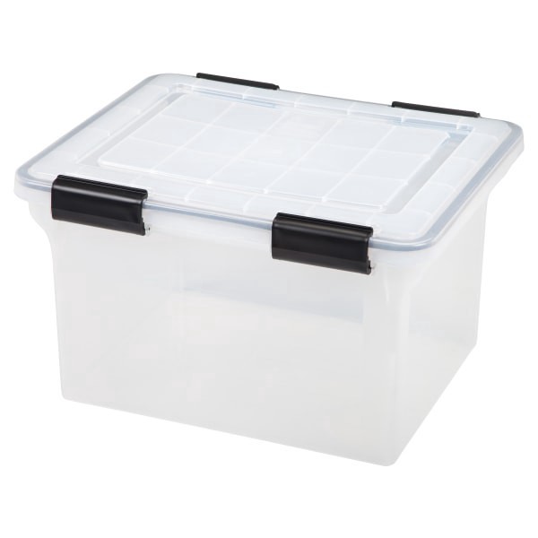 slide 5 of 10, Iris Watertight File Box - Clear, 32 qt