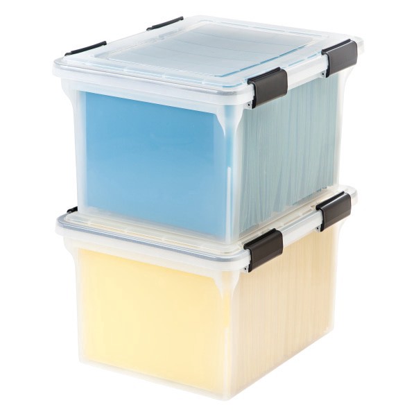 slide 10 of 10, Iris Watertight File Box - Clear, 32 qt