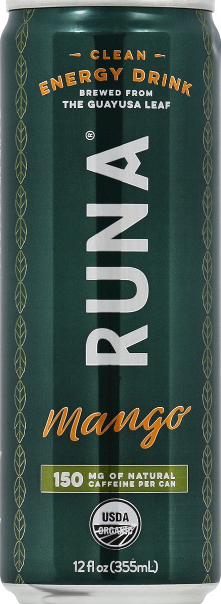 slide 3 of 4, RUNA Energy Drink, Clean, Mango - 12 fl oz, 12 fl oz