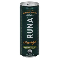 RUNA Energy Drink, Clean, Mango - 12 fl oz 12 fl oz | shipt