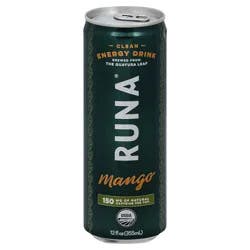 RUNA Energy Drink, Clean, Mango - 12 fl oz