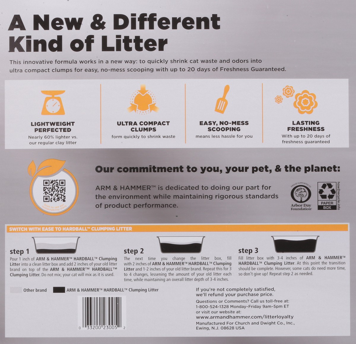 slide 9 of 12, ARM & HAMMER Hardball Lightweight Cat Litter, Multi-Cat Clumping Litter, No-Mess Scooping, 7 lb, 7 lb