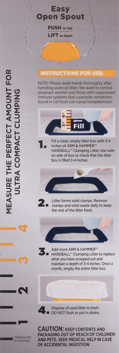 slide 11 of 12, ARM & HAMMER Hardball Lightweight Cat Litter, Multi-Cat Clumping Litter, No-Mess Scooping, 7 lb, 7 lb